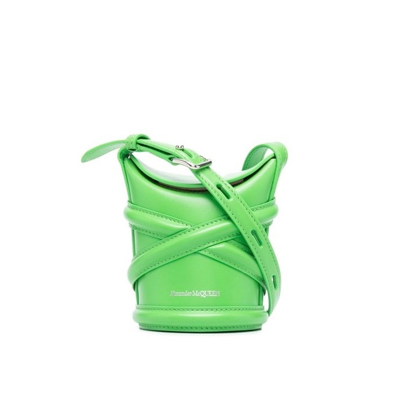 ALEXANDER MCQUEEN Green Micro 'The Curve' Bag - Picture 4 of 8